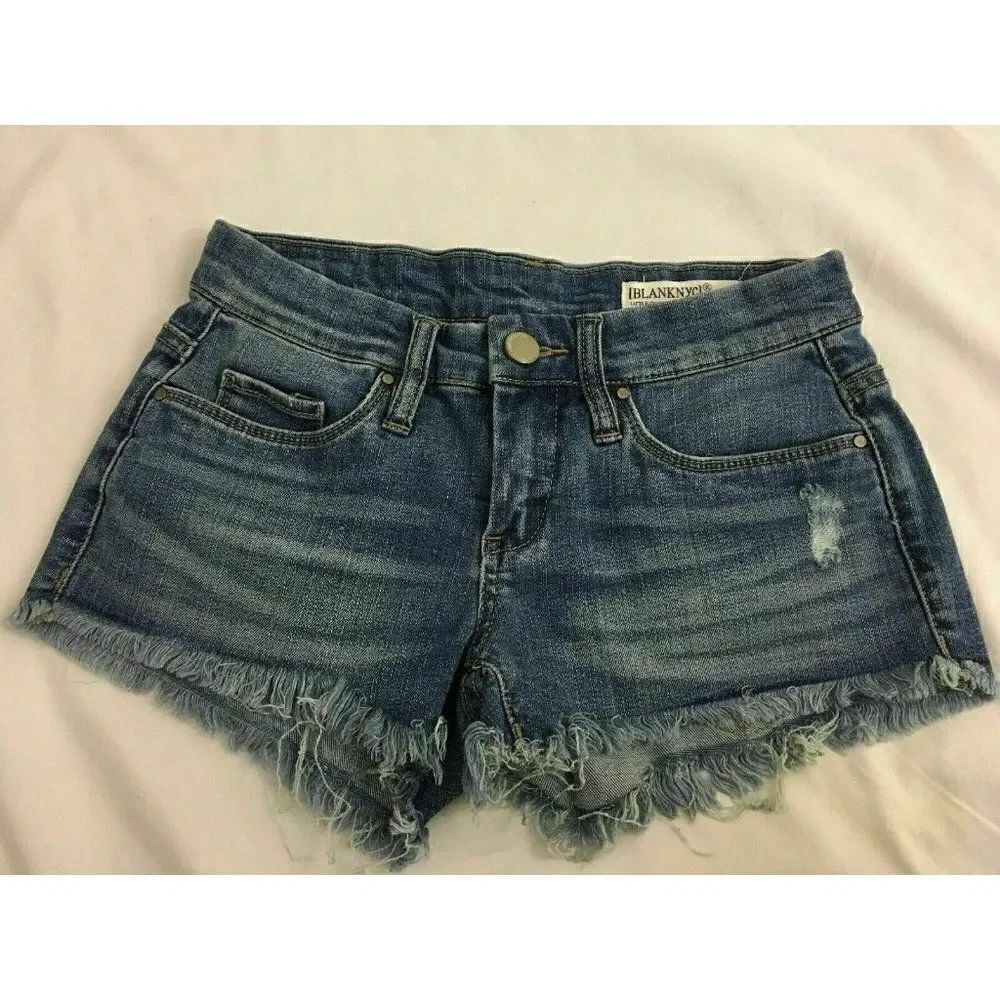 Blank Nyc Womens Light Blue Distressed Mini Shorts